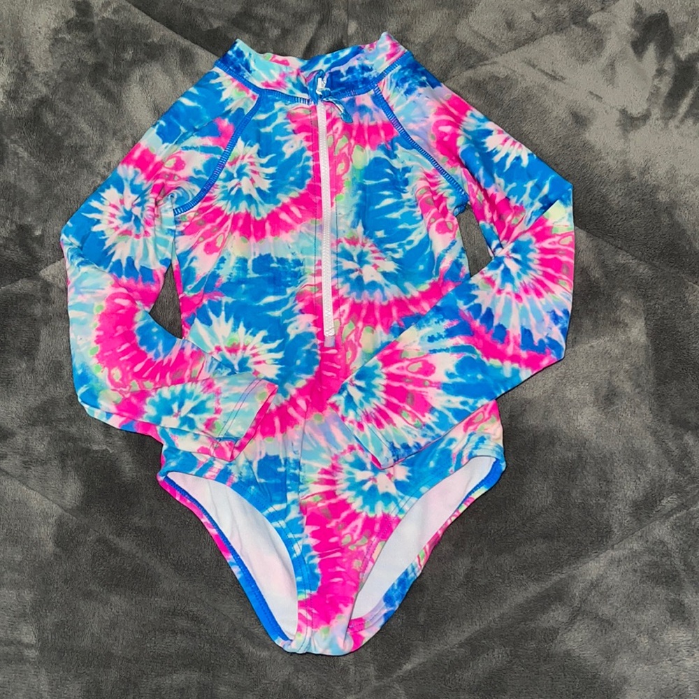 Limited Too, size 4, tie dye adorable one piece with zipper. Like new!